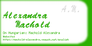 alexandra machold business card